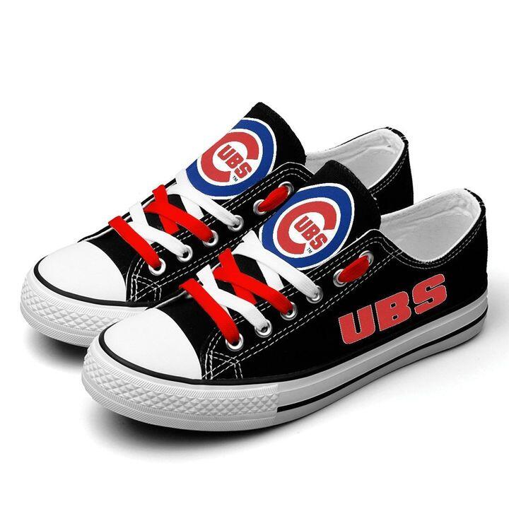 Women's Chicago Cubs Repeat Print Low Top Sneakers 008